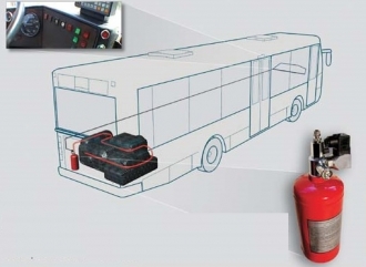 BUS VIPER – automatische Feuerlöschanlage 4 kg für Busse